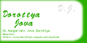 dorottya jova business card